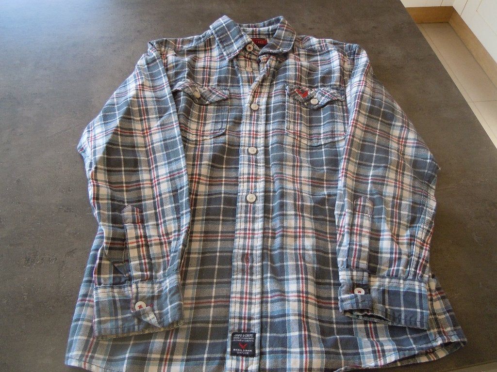 Hemd M134/140 (herfst/winter), Kinderen en Baby's, Kinderkleding | Maat 134, Ophalen, Gebruikt, Jongen, Overhemd of Blouse