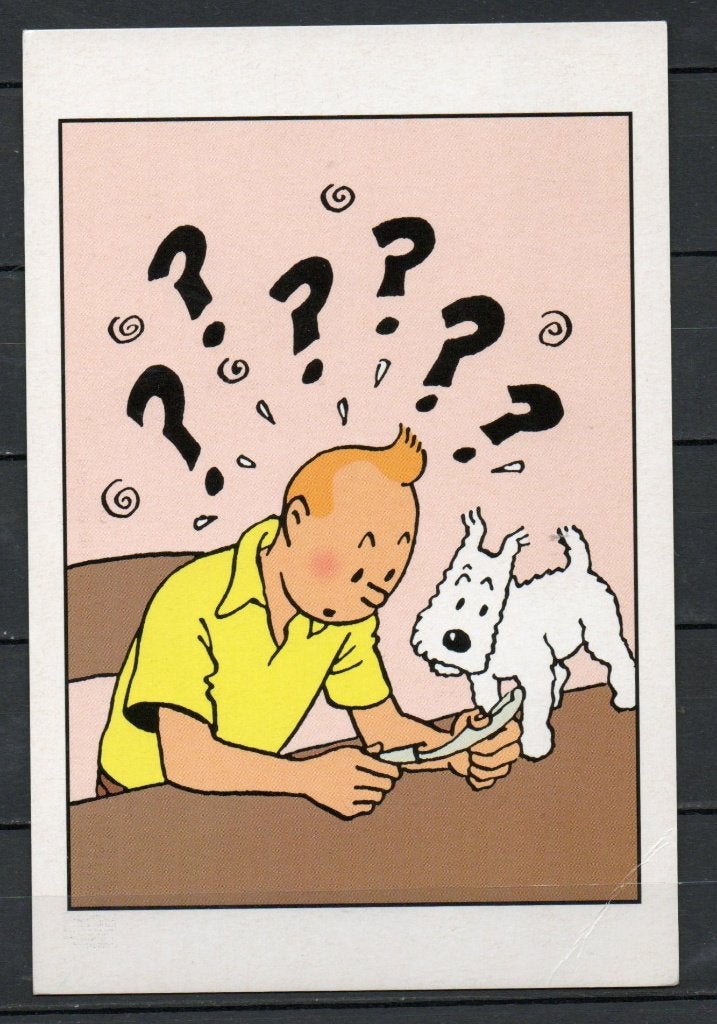 Carte postale : Hergé : Tintin - 017 - pli, Collections, Enlèvement