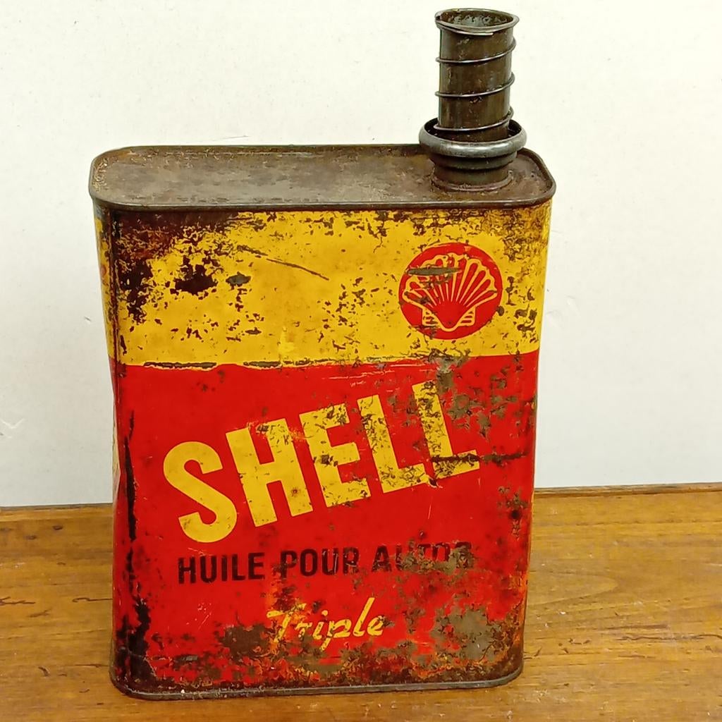 Bidon d'huile Rare Shell avec mâle, Enlèvement ou Envoi, Utilisé