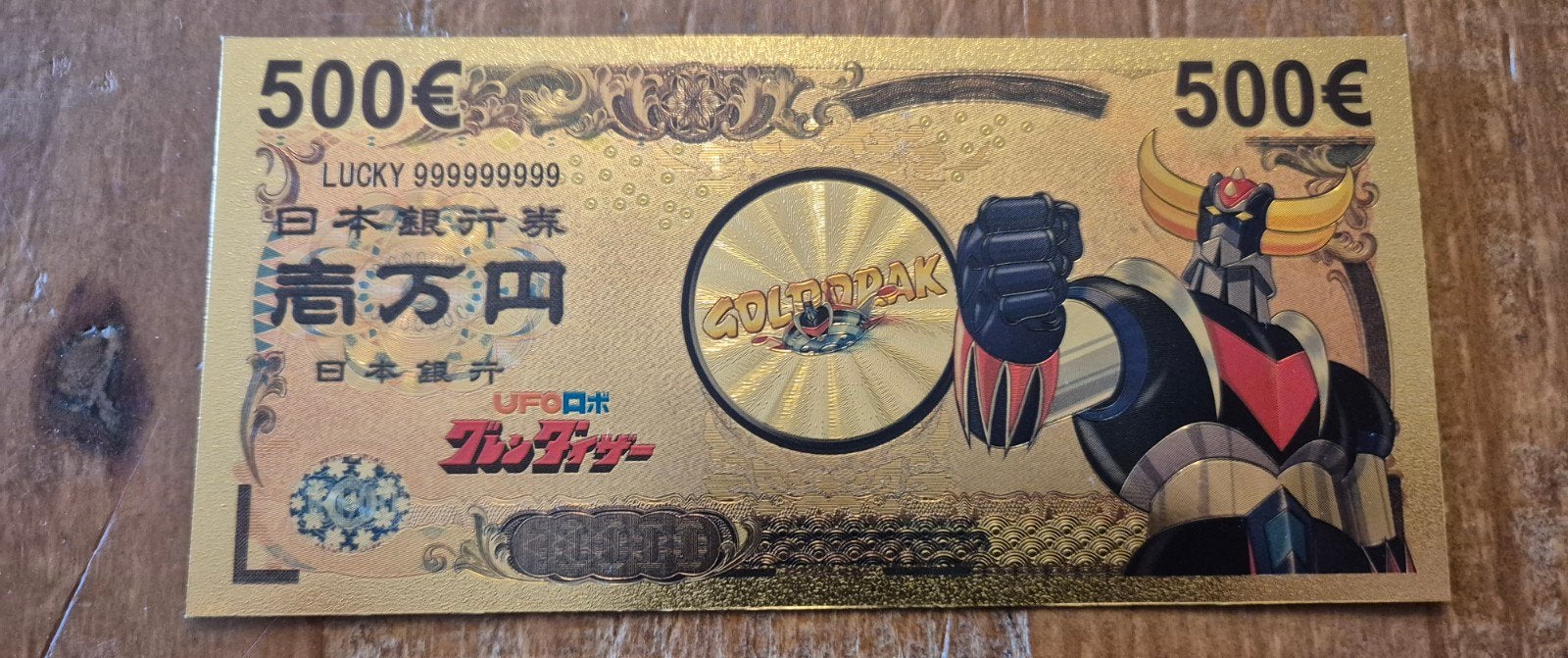 Goldorak Gold ticket billet doré collection, Enlèvement ou Envoi, Billets en vrac
