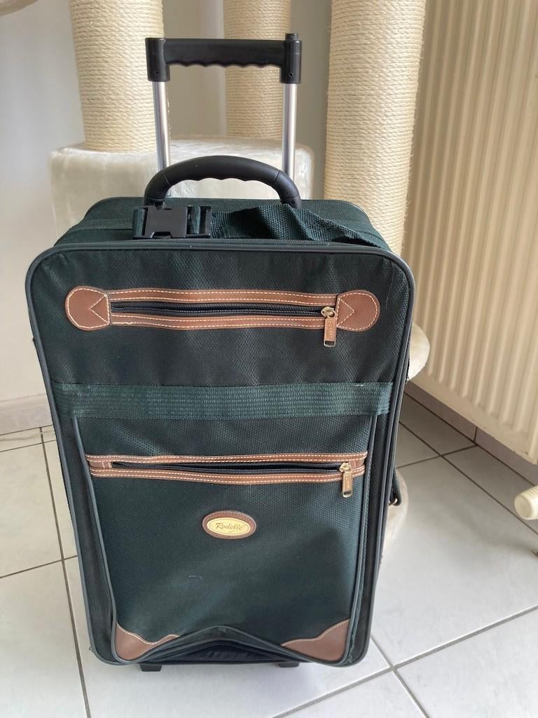 Vintage trolley koffer – Rodelle – retro groen, Gebruikt, Ophalen of Verzenden, 60 tot 80 cm, Groen