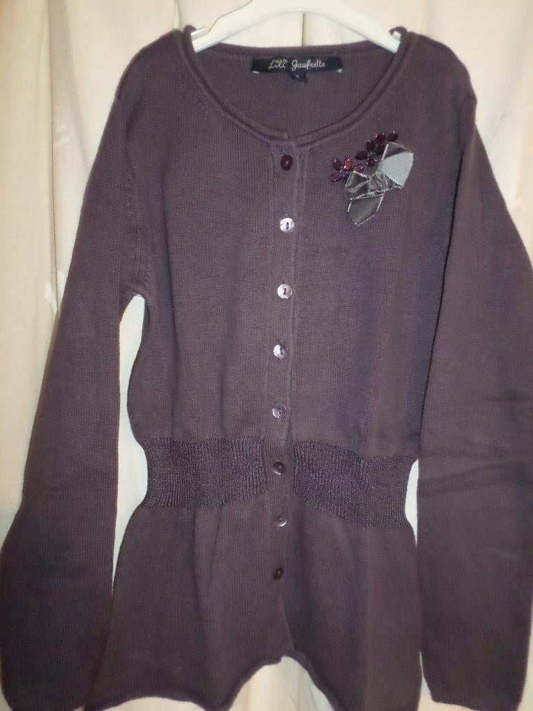 gilet marron de Lili Gaufrette : taille 128, Enlèvement ou Envoi, Utilisé, Fille, Pull ou Veste