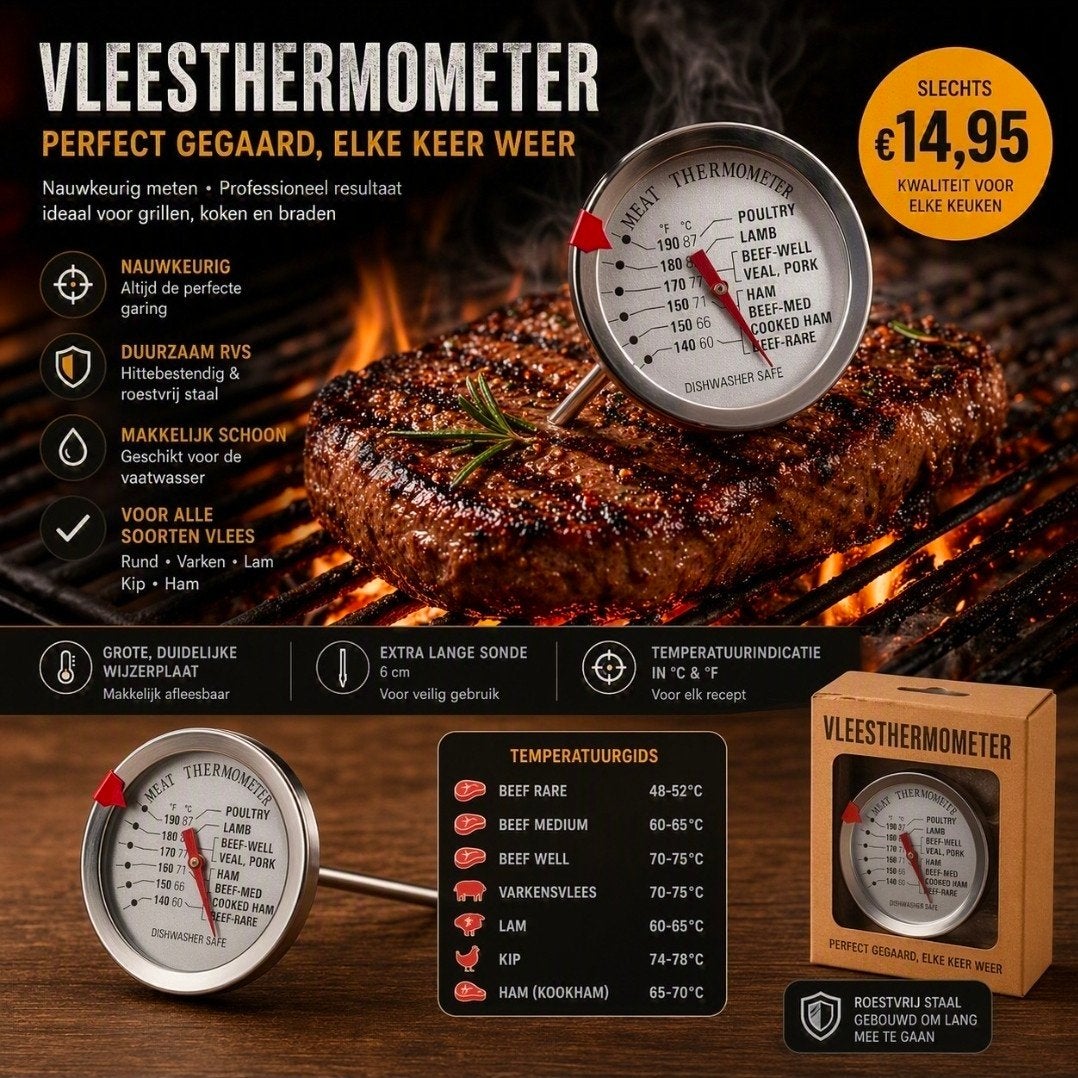 Thermomètre à viande — Thermomètre précis pour barbecue e, Enlèvement