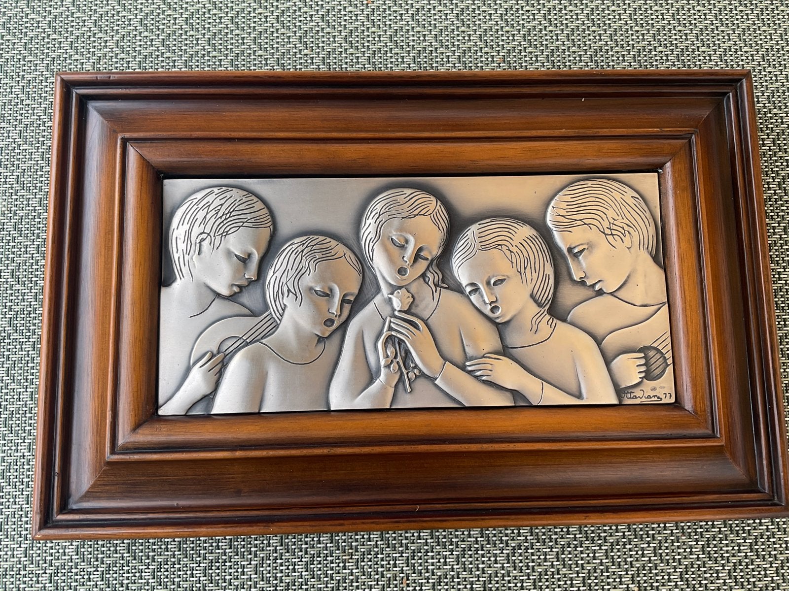 Zilver plaque OTTAVIANI  uit 1977, Antiek en Kunst, Ophalen of Verzenden