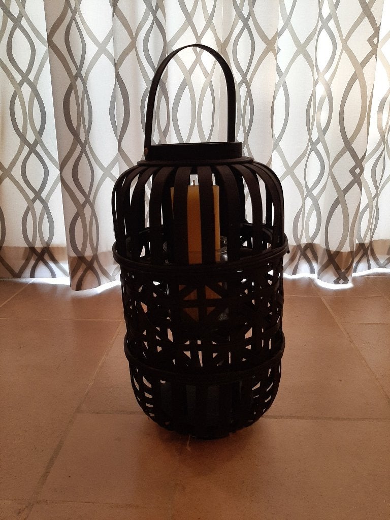 porte bougie + bougie, 41 cm, Enlèvement ou Envoi, Comme neuf, Bougie
