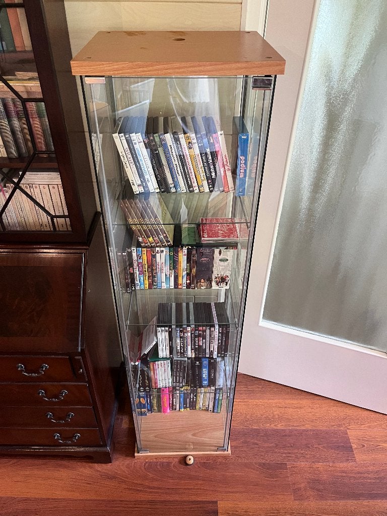 armoire vitrine, 25 à 50 cm, Avec porte(s), Comme neuf, Verre