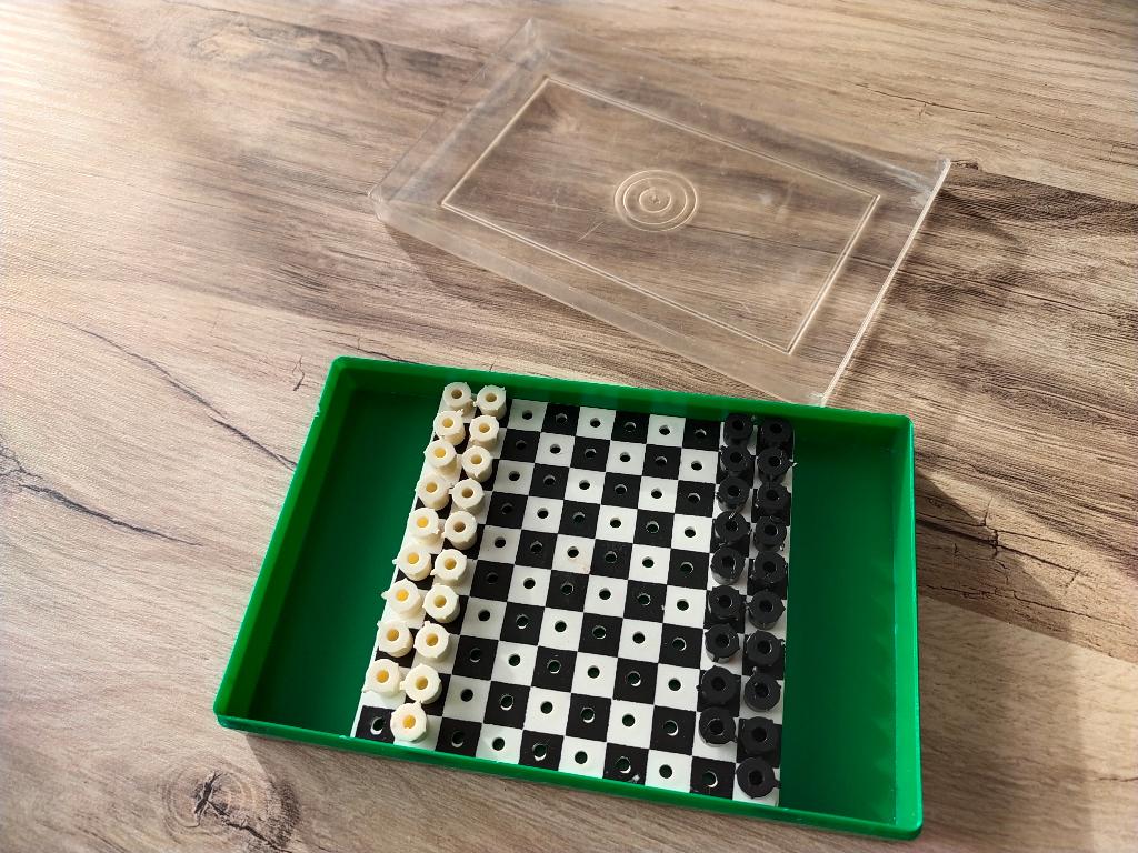 Jeu de voyages "Dames" – 2 joueurs (vintage), 1 ou 2 joueurs, Enlèvement ou Envoi, Utilisé, Jeu de voyage