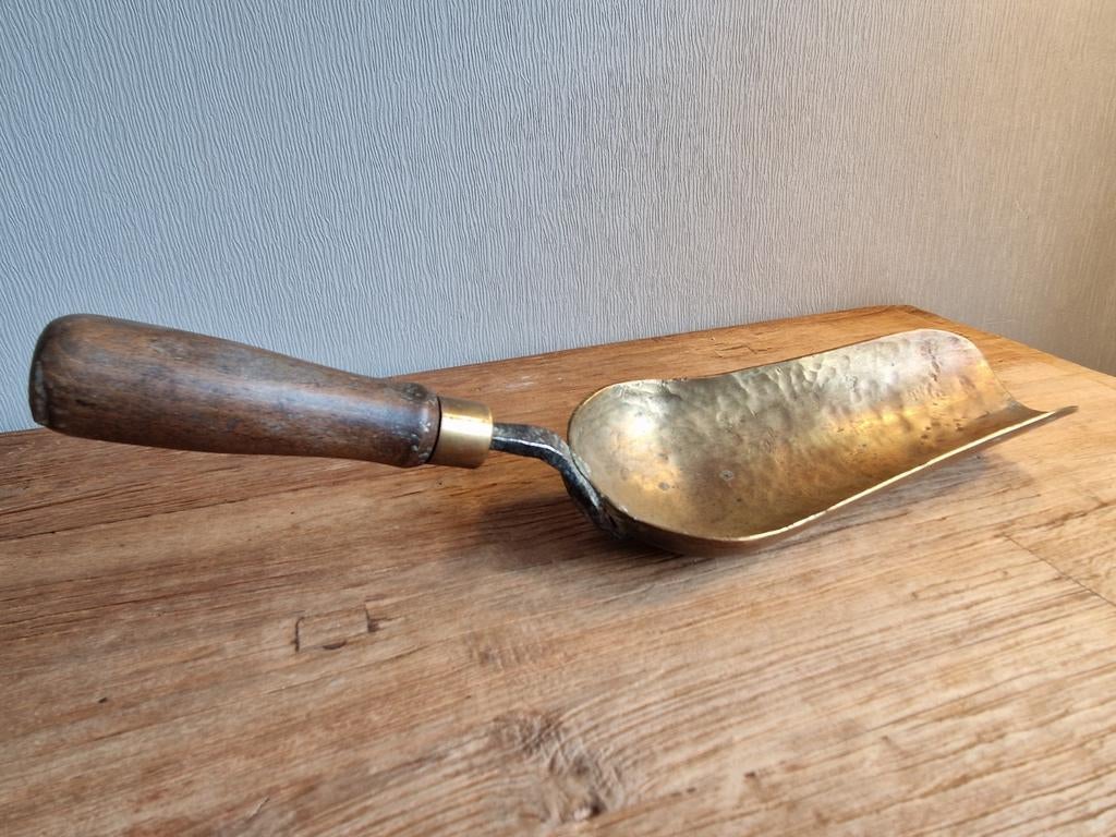 Prachtige oude messing kolenschep, Antiek en Kunst, Ophalen of Verzenden