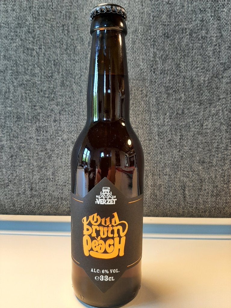 't verzet - oud bruin - peach 2021 - 33 cl - 6%, Verzamelen, Ophalen, Nieuw, Flesje(s), Overige merken