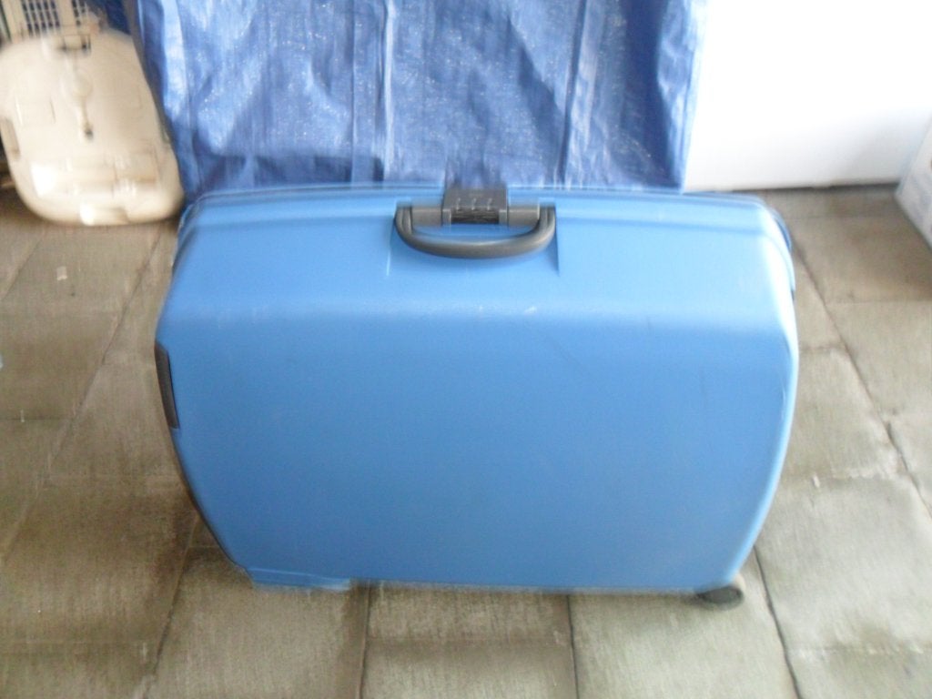 grote valies met wieltjes om te trekken blauw, Handtassen en Accessoires, Ophalen, Gebruikt, Wieltjes