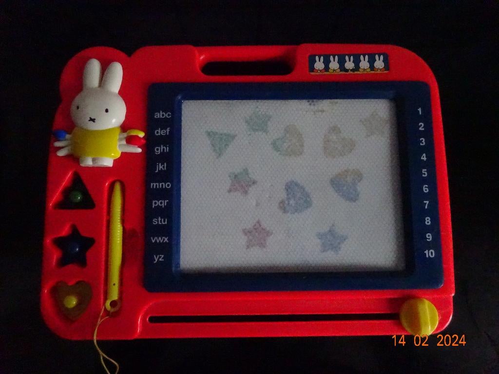 Magnetisch nijntje tekenbord met pen en 3 stempels, Ophalen of Verzenden