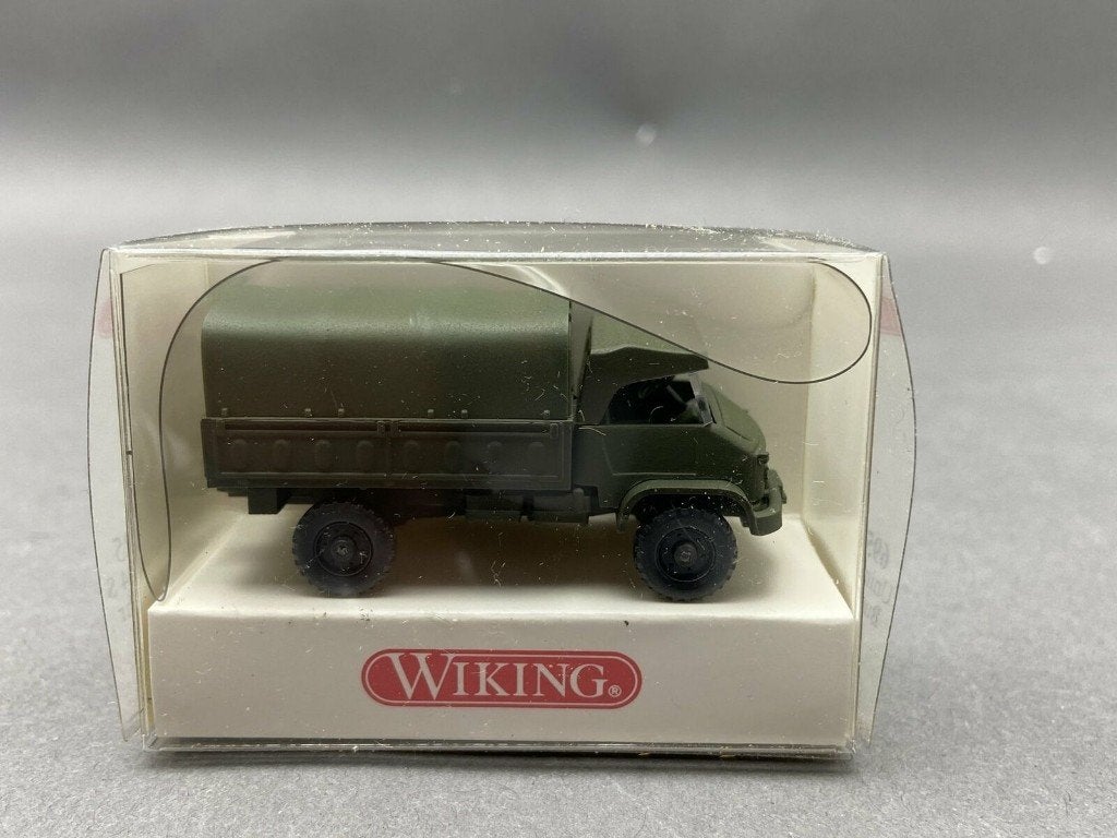 MERCEDES 4x4 Unimog 404S Militaire 1/87 HO WIKING Neuf+Boite, Enlèvement, Neuf, Grue, Tracteur ou Agricole, Wiking