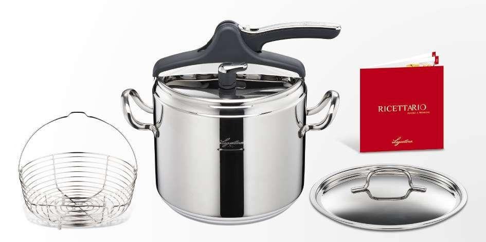 Nieuw | 2 in 1 Snelkoker Domina Casa Mia 7L Lagostina, Kookpan of Snelkookpan, Inox, Nieuw, Ophalen of Verzenden