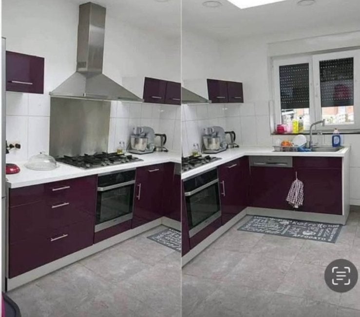 Cuisine mauve, Maison & Meubles, Enlèvement, Comme neuf