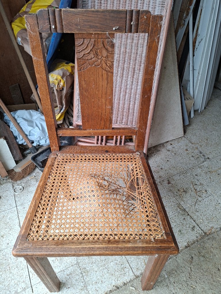 4 Antieke stoelen, Brun, Enlèvement, Utilisé, Bois