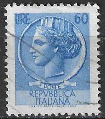 Italie 1955/1960 - Yvert 718 - Munt van Syracus - 60 l. (ST), Verzenden, Gestempeld