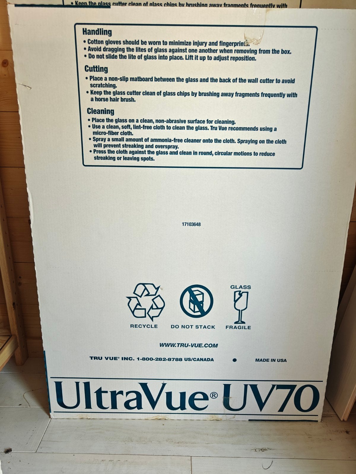 UltraVue UV70 ontspiegeld glas 22 stuks, Enlèvement, Neuf, Verre