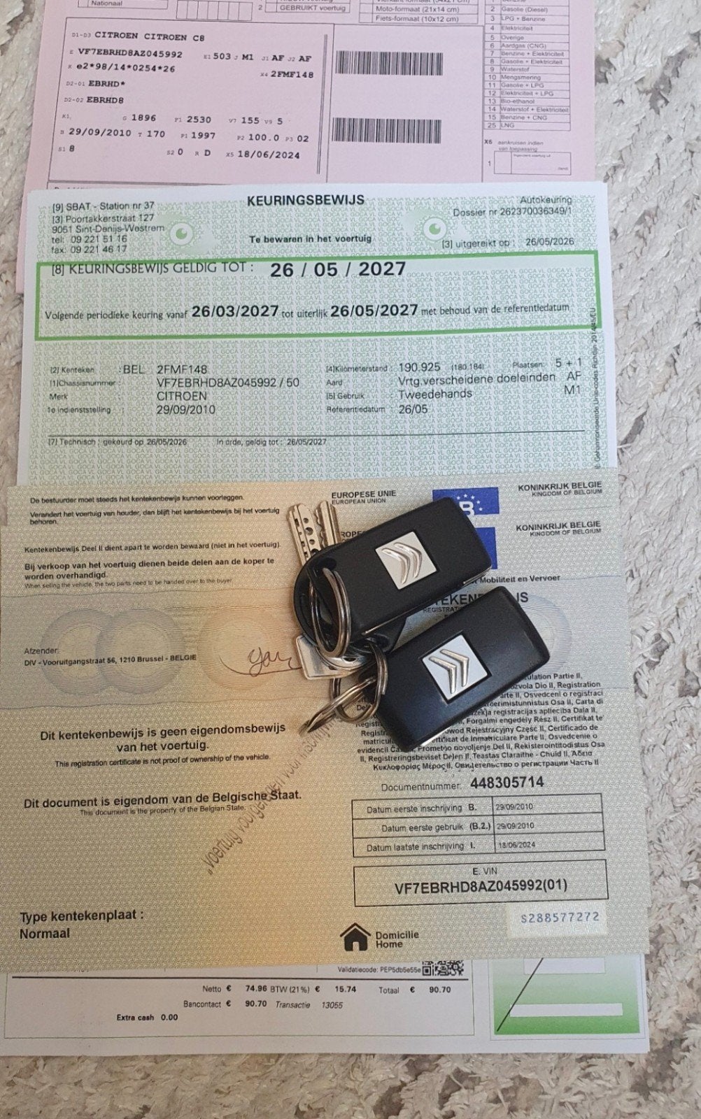 Citroën C8 | 2.0 HDI | Homologué à la vente, Autos, 100 kW, Euro 5, Achat, Capteur de stationnement