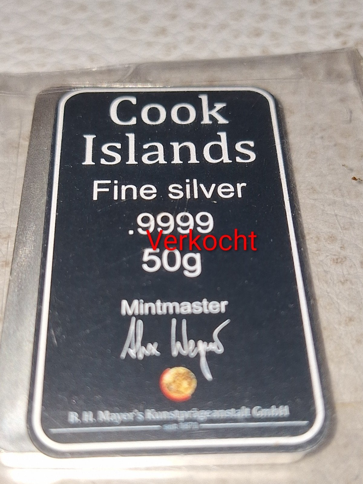 Magnifique porte-monnaie en argent des Îles Cook, 50 g (.999, Enlèvement ou Envoi, Argent