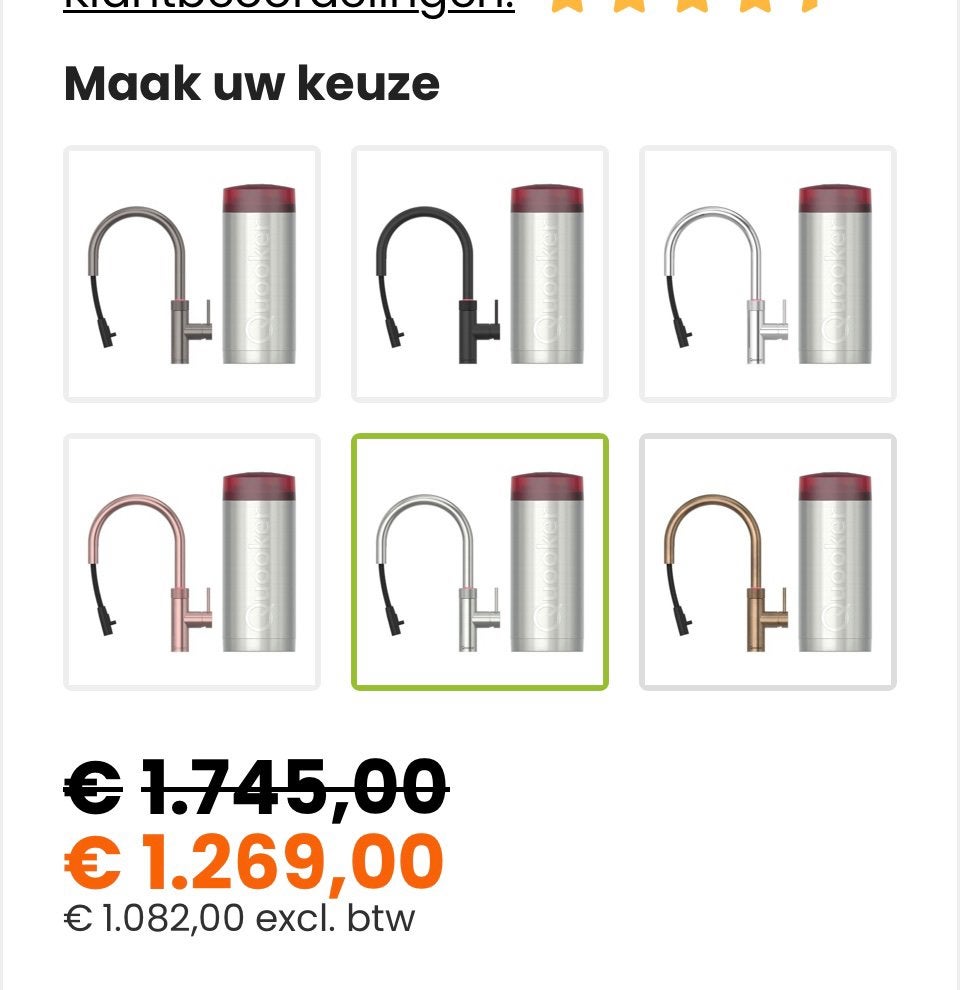 Quooker Cube + RVS Flex + Pro 3 NIEUW, Ophalen, Nieuw