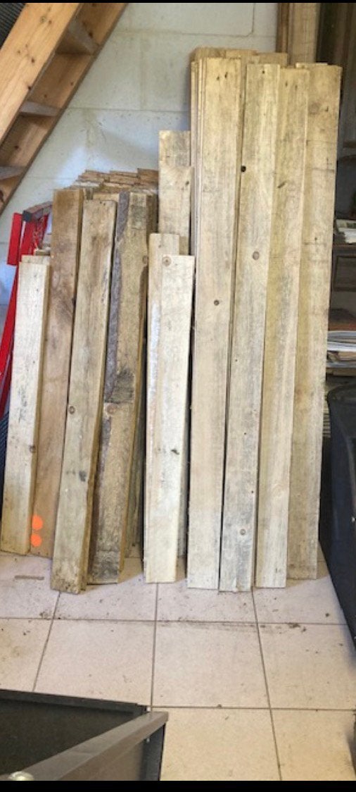 Planches d'épicéa — différentes longueurs — clous retirés, Enlèvement, Comme neuf, Planches