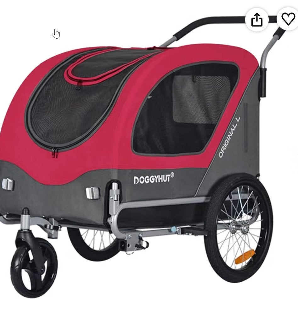 Doggyhut Tiggo 80405  2-in-1 fietskar- jogger hond tot 35 kg, Dieren en Toebehoren, Overige merken, Ophalen, Nieuw, Hondenbuggy