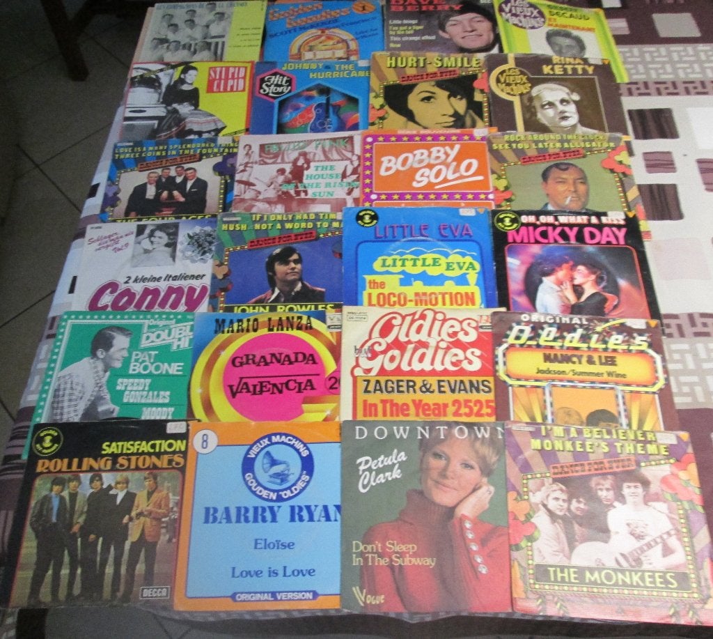54 Oldies Vinyl Singles van de jaren 60, CD & DVD, Vinyles Singles, Comme neuf, Pop, Enlèvement ou Envoi