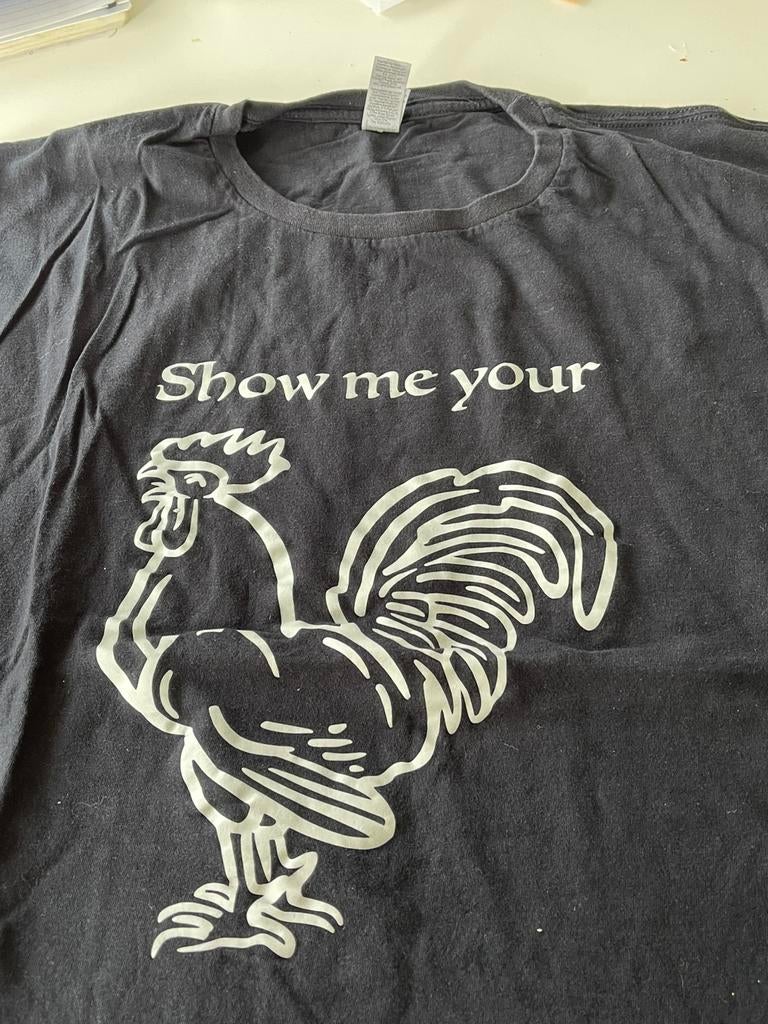Tshirt. Show me your… maat 2xl, Kleding | Heren, Verzenden, Zo goed als nieuw, Zwart