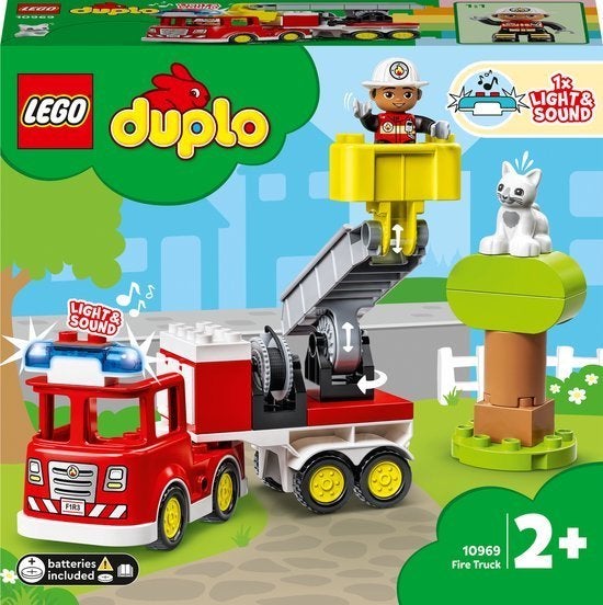 Duplo Brandweerwagen, Kinderen en Baby's, Speelgoed | Duplo en Lego, Ophalen, Zo goed als nieuw, Duplo