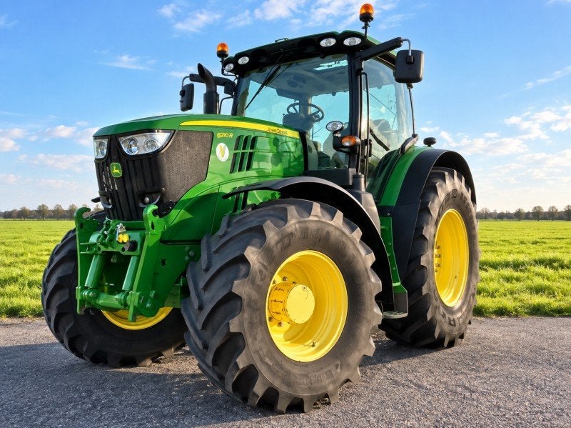 Tracteur agricole John Deere 6210R à quatre roues motrices, John Deere