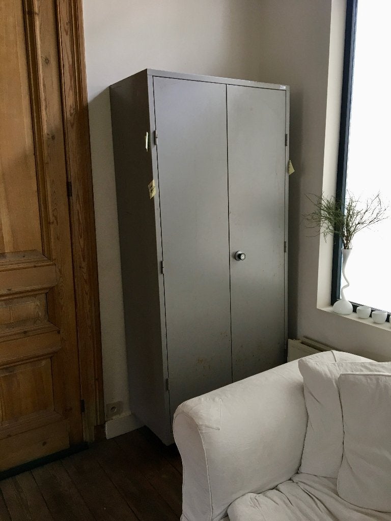 ijzeren lockerkast 4 schabben 198x95x44 —dringend weg, Huis en Inrichting, Ophalen, Gebruikt, Metalen lockerkast