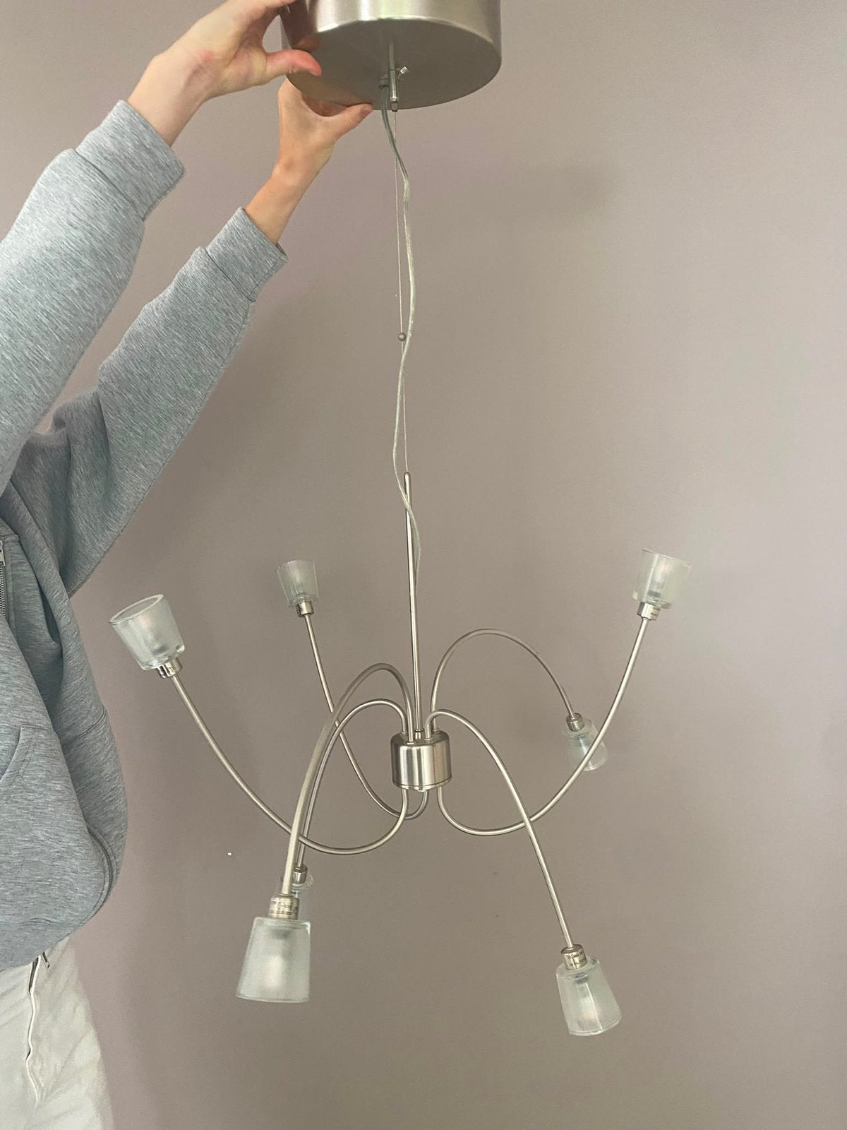 2 hanglampen van ikea, Ophalen, Gebruikt