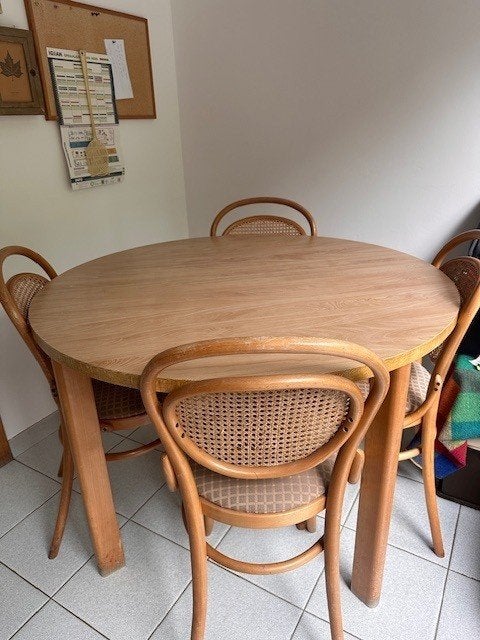 Table et chaises de cuisine, Maison & Meubles, Quatre personnes, Rond, 100 à 150 cm, Enlèvement