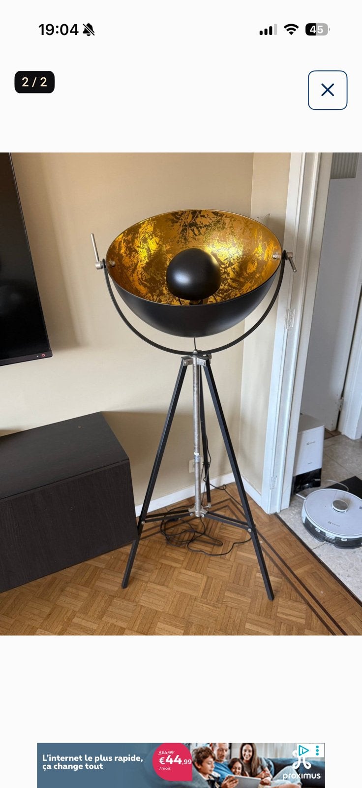Lampadaire, Maison & Meubles, Enlèvement, Comme neuf