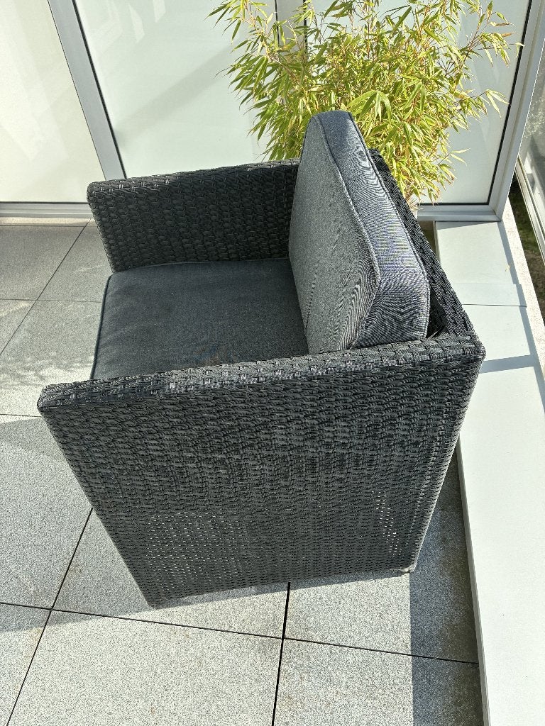 Lot de 4 fauteuils de jardin avec coussins, Enlèvement, Utilisé, Autres matériaux