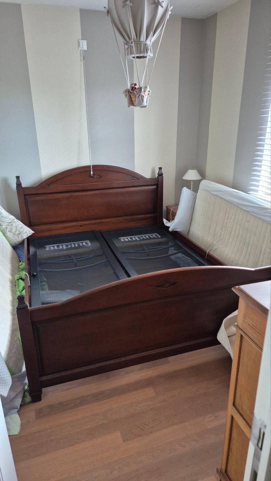 2x Auping spiraalbodems (80x200) - Handverstelbaar - Uitstek, Ophalen, Gebruikt, 200 cm, Verstelbaar