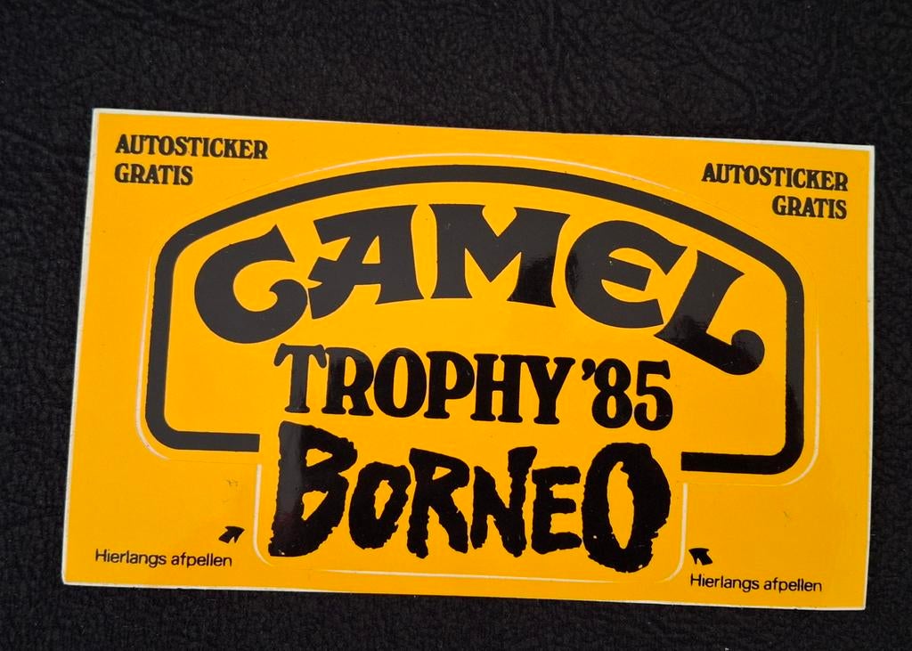 Autocollant de rallye automobile Vintage Camel Trophy 1985 à, Enlèvement ou Envoi, Comme neuf, Voiture ou Moto