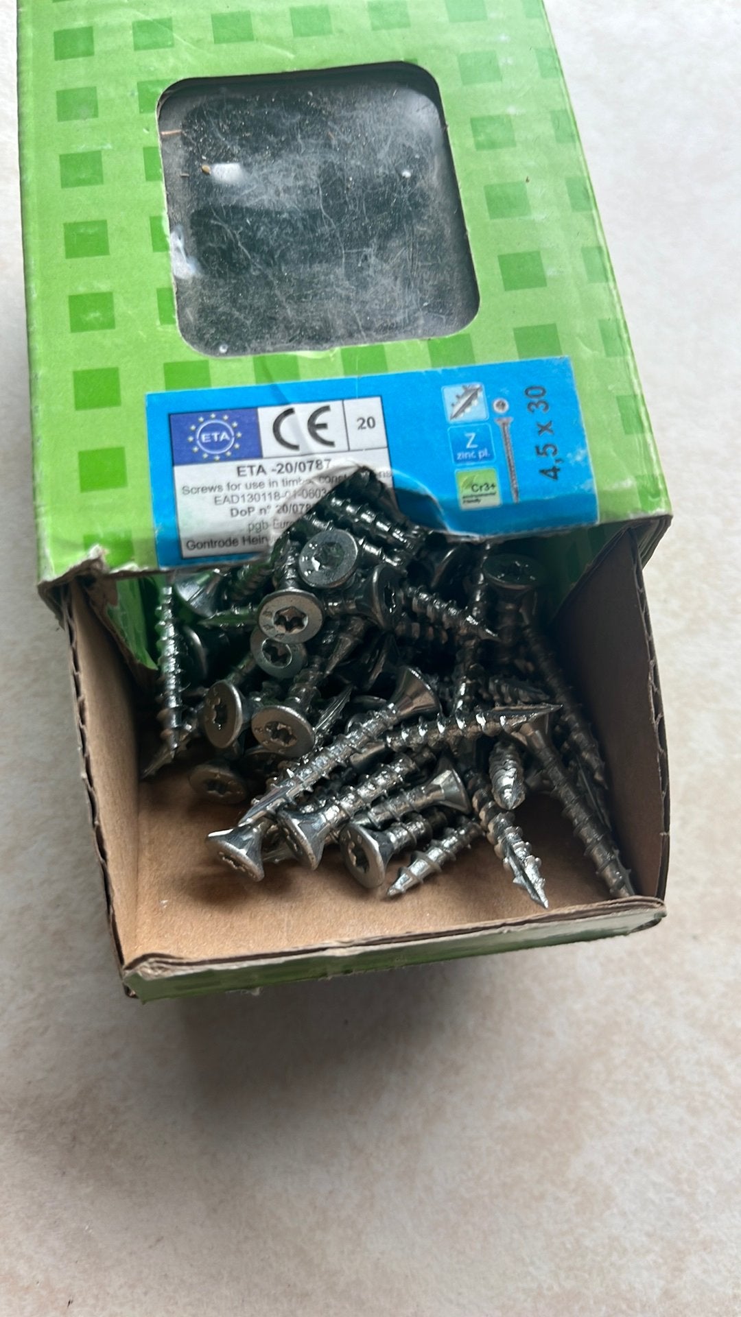 VIS BOIS 4,5x30mm, Bricolage & Construction, Quincaillerie & Fixations, Comme neuf, Vis, Enlèvement