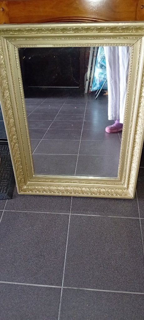 Gouden spiegel, Ophalen, Gebruikt, Minder dan 100 cm, Rechthoekig