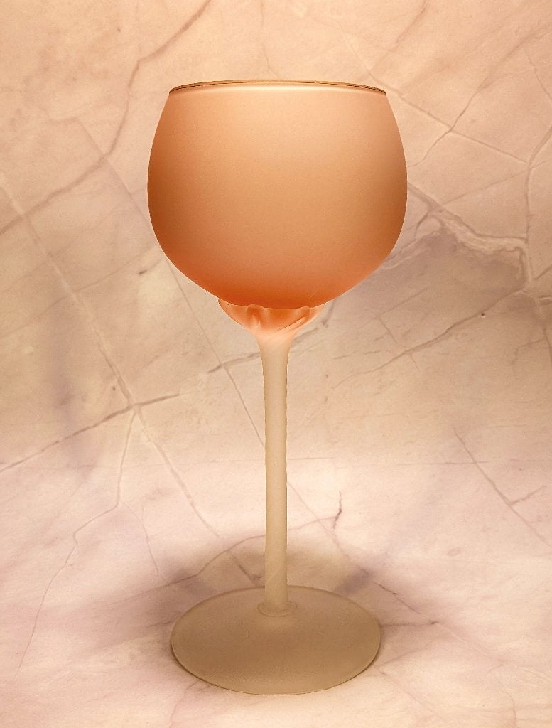 XXL vintage roze Italiaans gematteerd kristalglas 1970, Verzenden