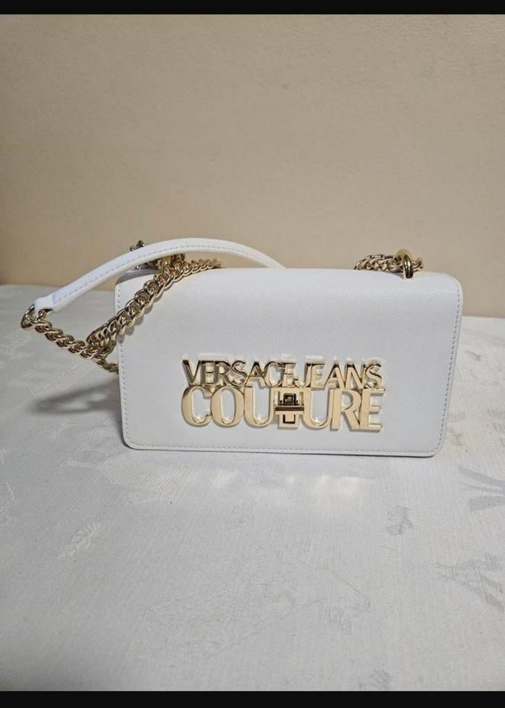 Handtas Versace Couture Jeans, Enlèvement ou Envoi, Blanc, Or