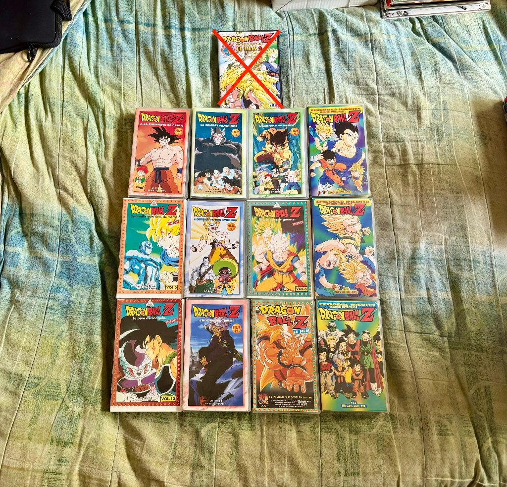 Films Dragon Ball Z en VHS + 3 K7 de la saga Buu, Action et Aventure, Tous les âges, Français, Utilisé