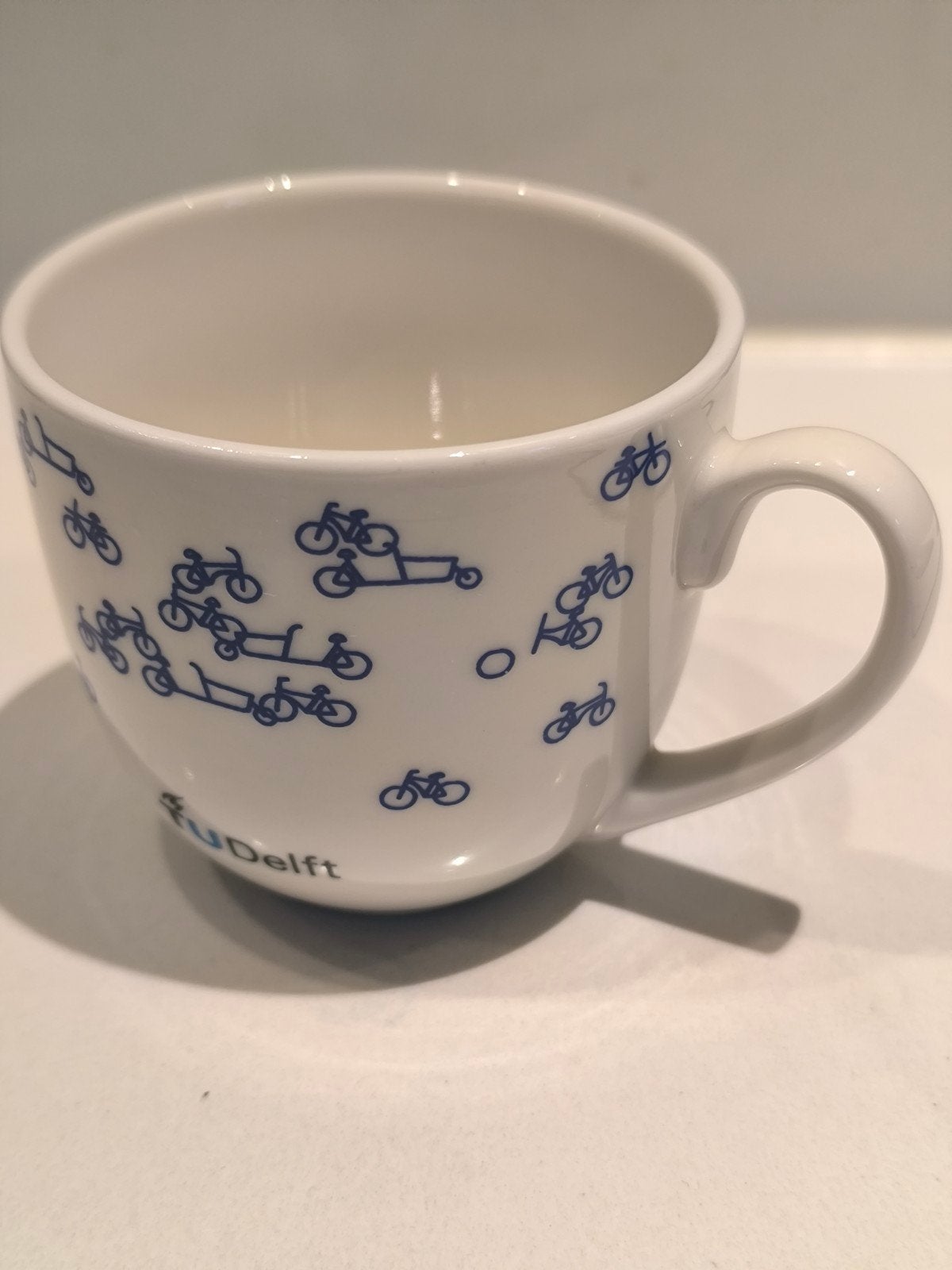 Mok uit collectie 'De Blauwe Fiets', Antiek en Kunst, Curiosa en Brocante, Ophalen of Verzenden