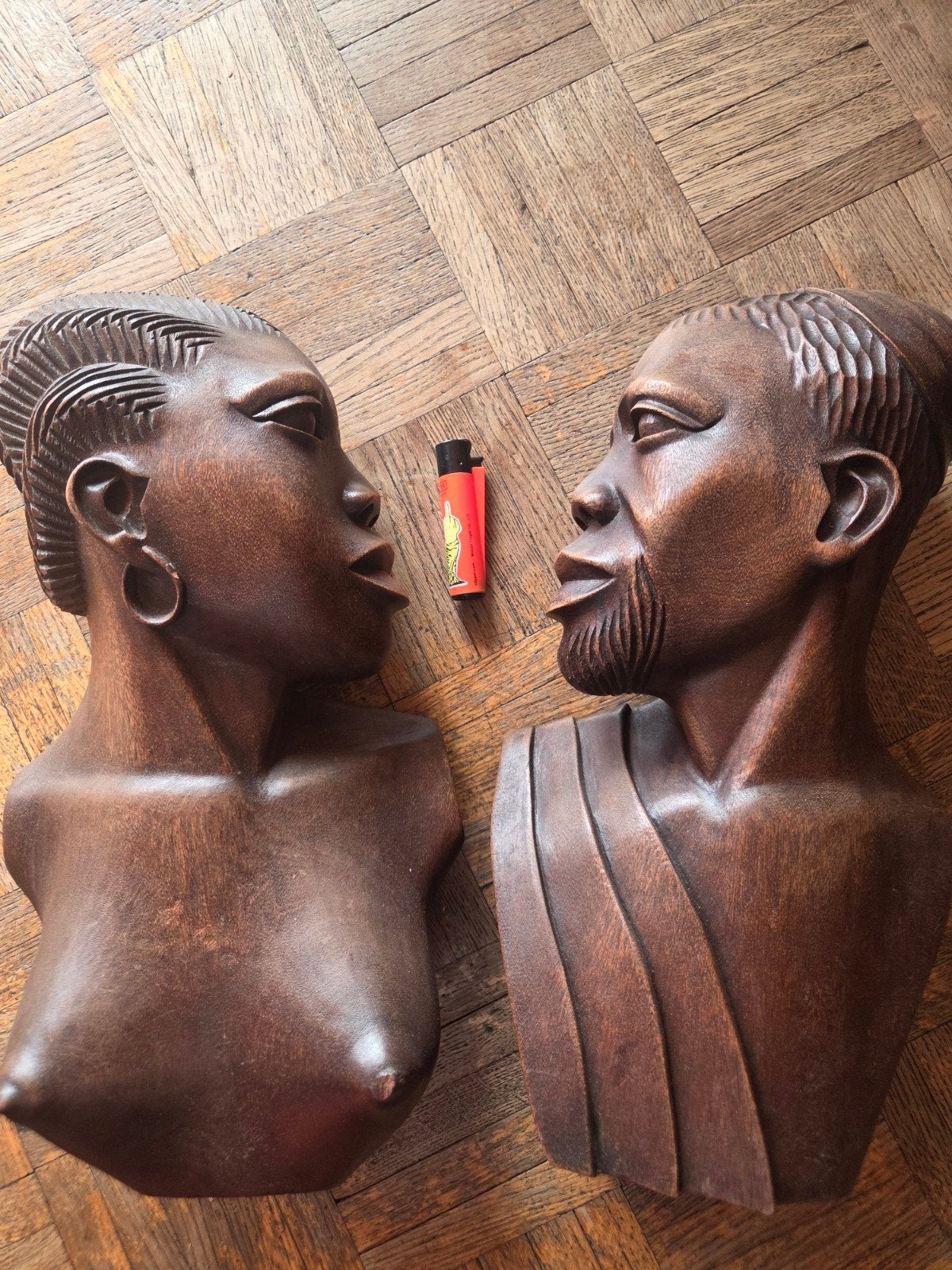 houten Afrikaanse bustes, Antiek en Kunst, Ophalen of Verzenden