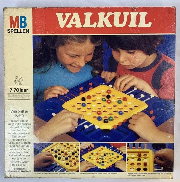 MB Pitfall, jeu de plateau et de tactique, Vintage Marble Ga, 1 ou 2 joueurs, Envoi, Comme neuf, MB spelen