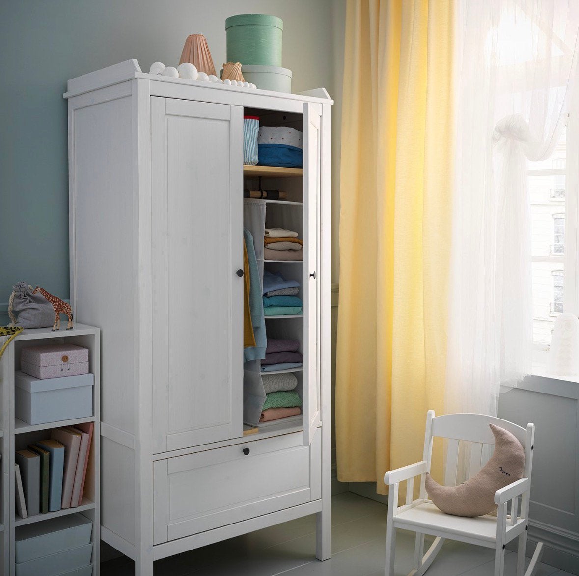 IKEA SUNDVIK kinderkast – goede staat, Comme neuf, 50 à 100 cm, Avec tiroir(s), Autres essences de bois