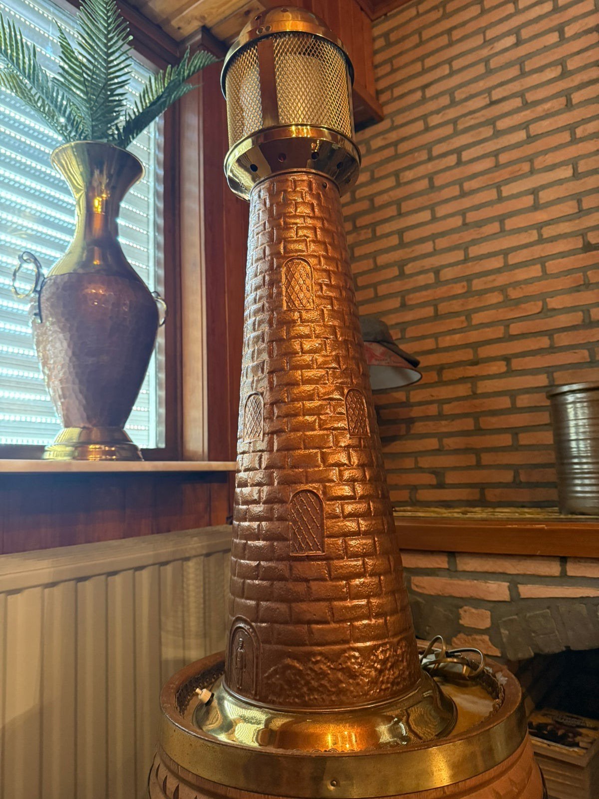 3 grote (rood)koperen decoratiestukke in prachtige staat, Antiek en Kunst, Ophalen, Koper