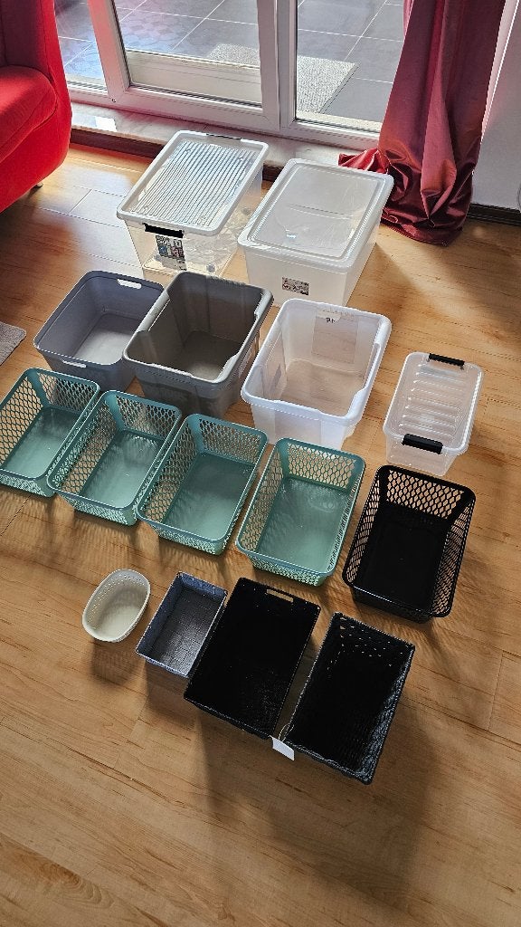 Plastic opbergboxen / opbergkratten / kisten, Huis en Inrichting, Woonaccessoires | Kisten, Ophalen, Zo goed als nieuw