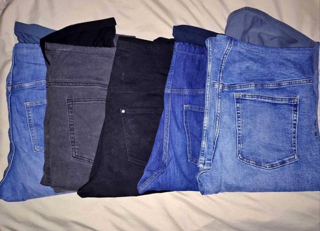 5 Zwangerschapsbroeken met band, Kleding | Dames, H&M, Zo goed als nieuw, Broek of Spijkerbroek, Ophalen