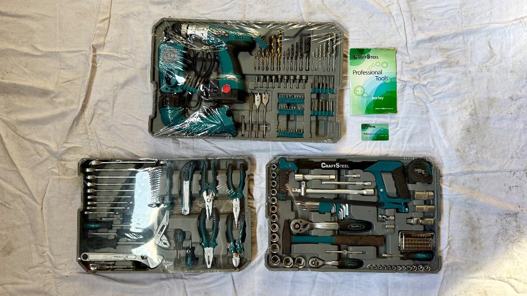 Craft Steel Pro - set d’outils 206 pièces - valeur 1295€ !, Enlèvement, Neuf, Rangement d'outils